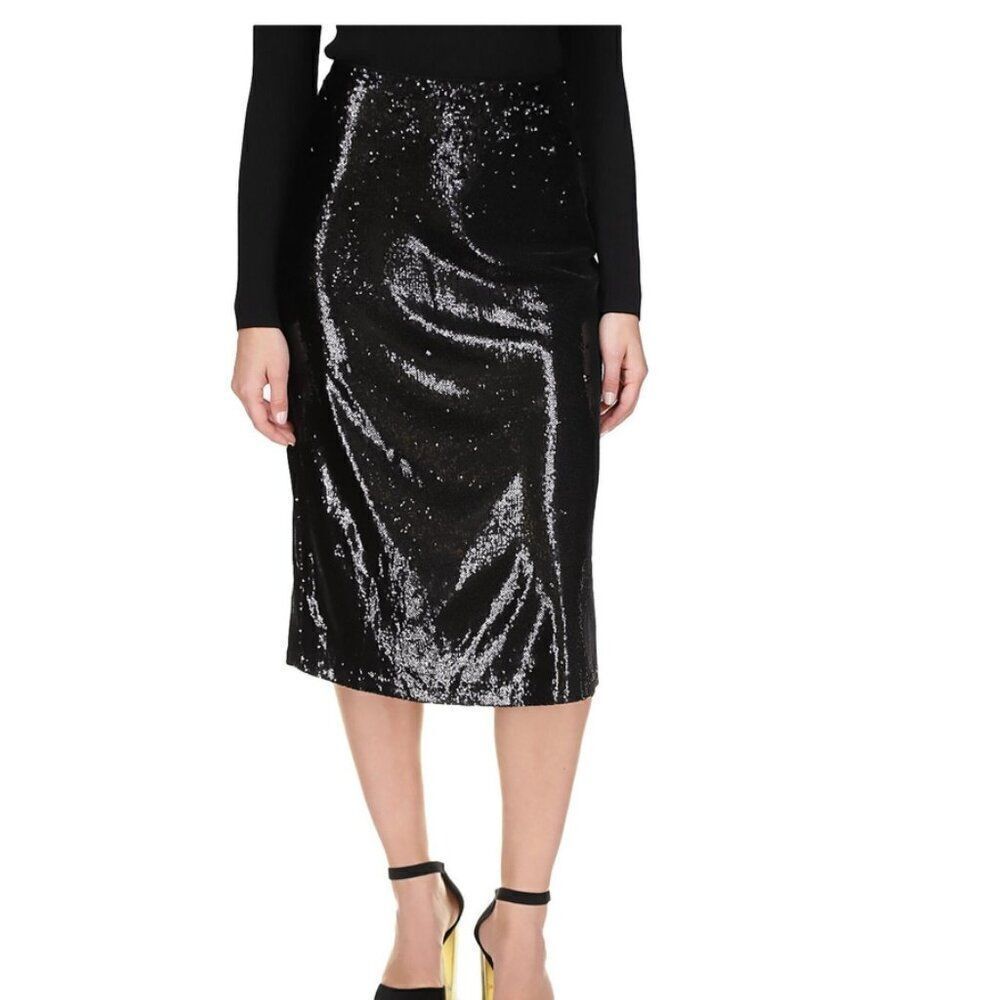 Michael Kors Sequined A-line midi Skirt, Style # MH370AOBS6 NWT size small